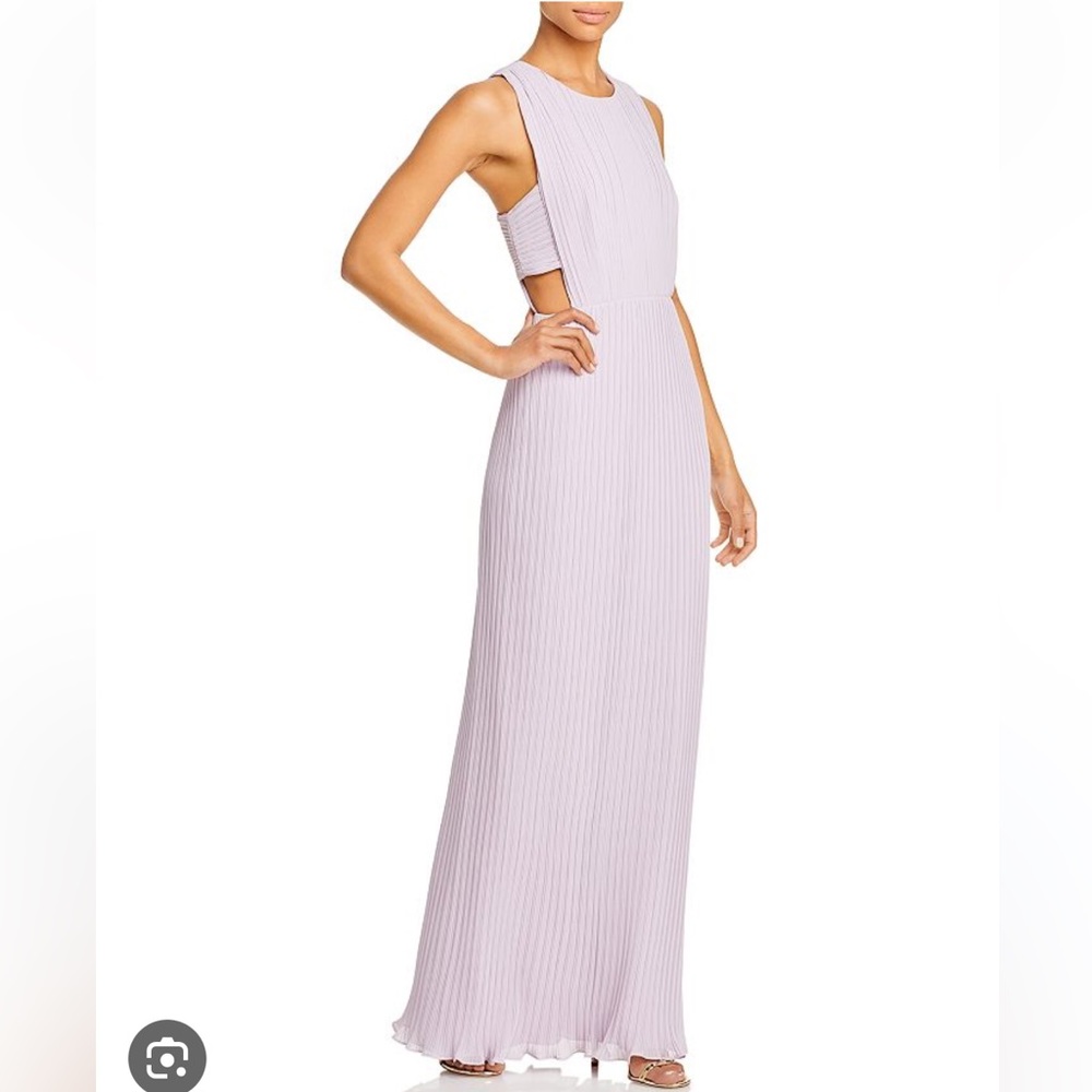 BCBGMAXAZRIA - Raven Pleated Cutout Gown